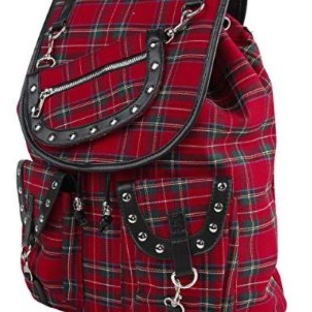 Big “Banned Alternative” Red Plaid Backpack - NWT